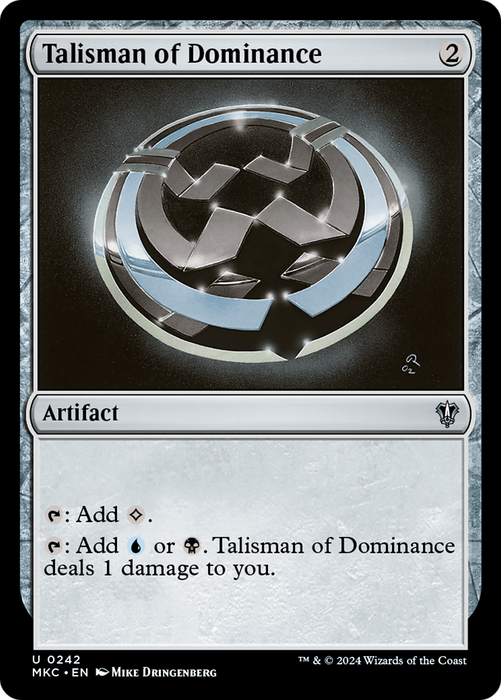 Talisman of Dominance (MKC-242) - Murders at Karlov Manor Commander - for just $0.73! 