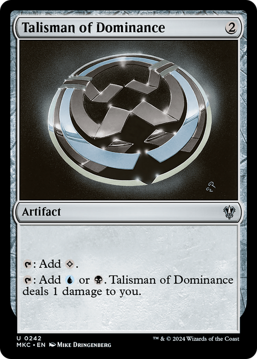 Talisman of Dominance (MKC-242) - Murders at Karlov Manor Commander - for just $0.73! 