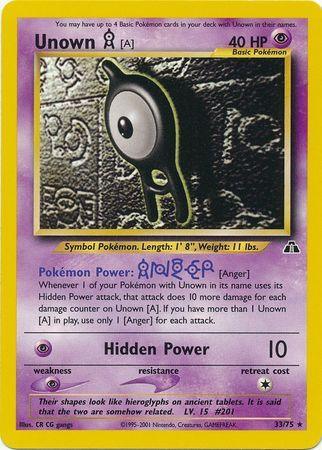 Unown [A] (33/75) [Neo Discovery Unlimited] - for just $3.10! 