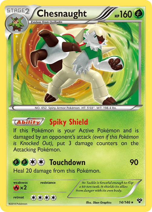 Chesnaught (14/146) [XY: Base Set] - for just $1.05! 