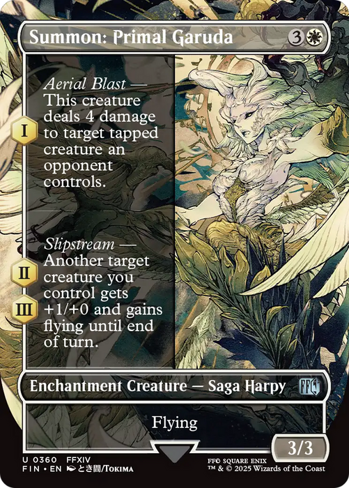 Summon: Primal Garuda (FIN-360) - FINAL FANTASY: (enchantment) (Borderless) Foil - for just $0.16! 