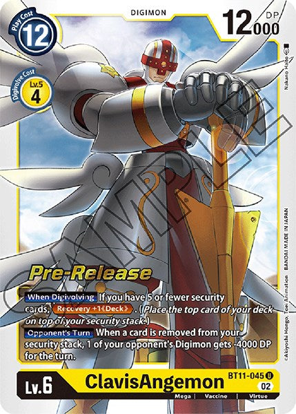 ClavisAngemon [BT11-045] [Dimensional Phase Pre-Release Promos] - Just $0.09! Shop now at Retro Gaming of Denver