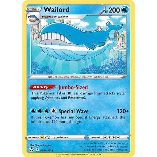 Wailord (038/195) [Sword & Shield: Silver Tempest] - Just $0.10! Shop now at Retro Gaming of Denver