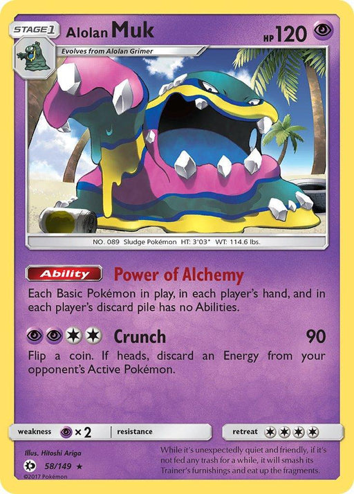Alolan Muk (58/149) (Cosmos Holo) (Blister Exclusive) [Sun & Moon: Base Set] - for just $2.30! 