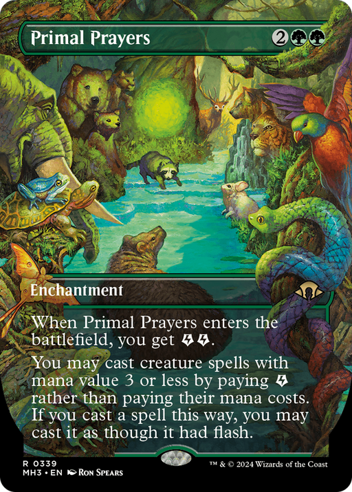 Primal Prayers (Borderless) (MH3-339) - Modern Horizons 3 (Borderless) - for just $0.14! 