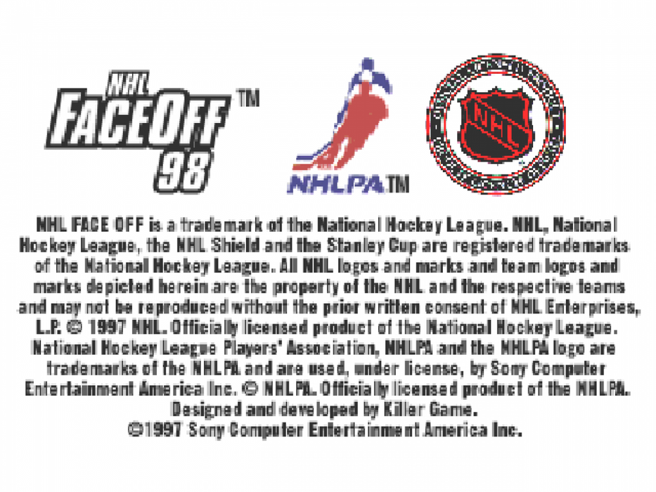 NHL FaceOff 98 – PlayStation 1 (PS1) - for just $7.99! 