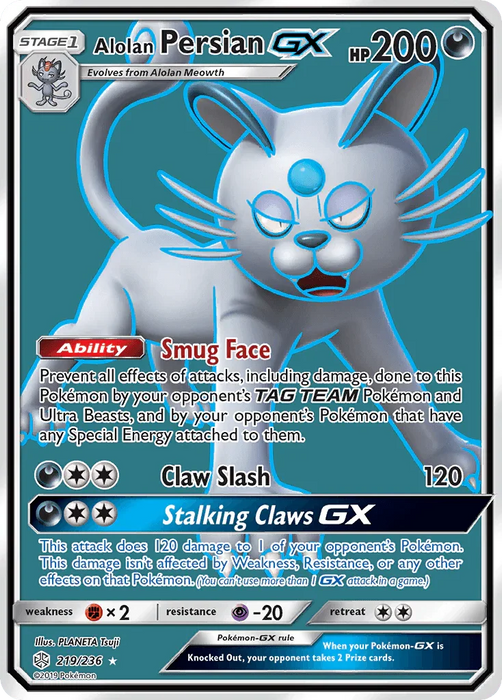 Alolan Persian GX (219/236) [Sun & Moon: Cosmic Eclipse] - for just $2.50! 