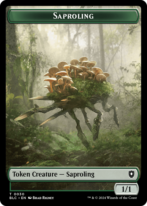 Saproling // Treasure Double-Sided Token [Bloomburrow Commander Tokens] - Just $0.10! Shop now at Retro Gaming of Denver