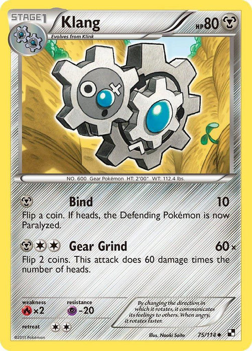 Klang (75/114) (Cracked Ice Holo) (Blister Exclusive) [Black & White: Base Set] - for just $1.05! 