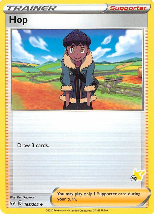 Hop (165/202) (Pikachu Stamp #42) [Battle Academy 2022] - for just $0.10! 