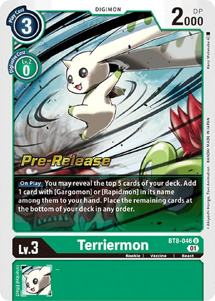 Terriermon [BT8-046] [New Awakening Pre-Release Cards] - Just $0.90! Shop now at Retro Gaming of Denver