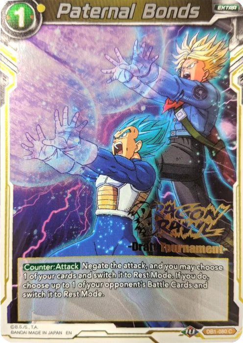 Paternal Bonds (Dragon Brawl Draft Tournament Gold Stamped) (DB1-080) [Promotion Cards] - for just $2! 