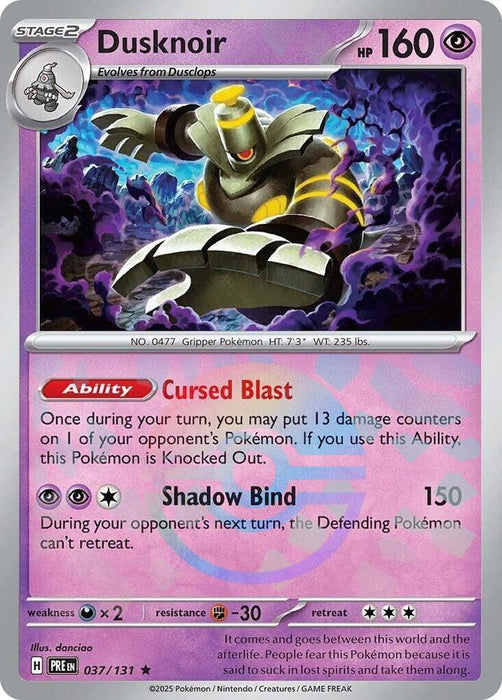 Dusknoir (037/131) (Poke Ball Pattern) [Scarlet & Violet: Prismatic Evolutions] - for just $0.25! 