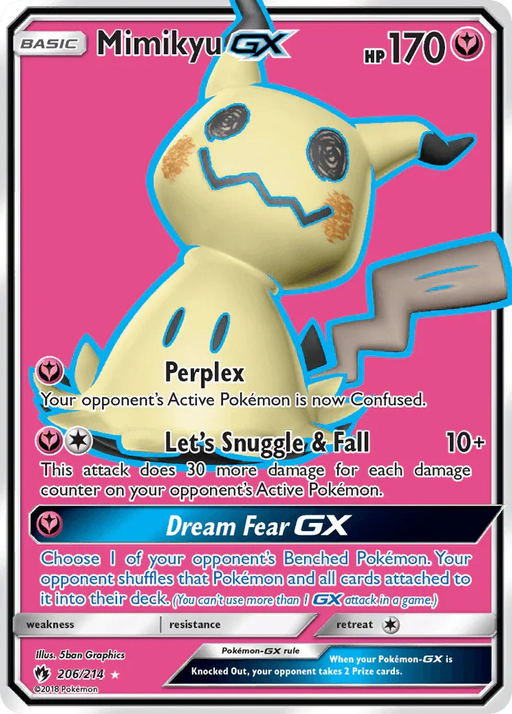 Mimikyu GX (206/214) [Sun & Moon: Lost Thunder] - for just $44.20! 