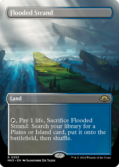 Flooded Strand (Borderless) [Modern Horizons 3] - Just $4.35! Shop now at Retro Gaming of Denver