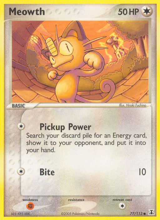 Meowth (77/113) [EX: Delta Species] - Just $0.10! Shop now at Retro Gaming of Denver