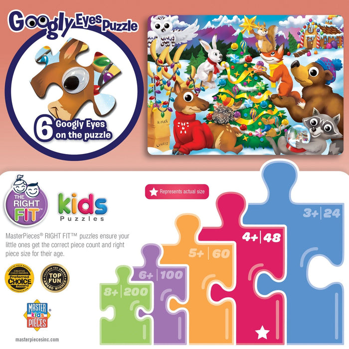 Googly Eyes - Around the Christmas Tree 48 Piece Jigsaw Puzzle - for just $12.99! 