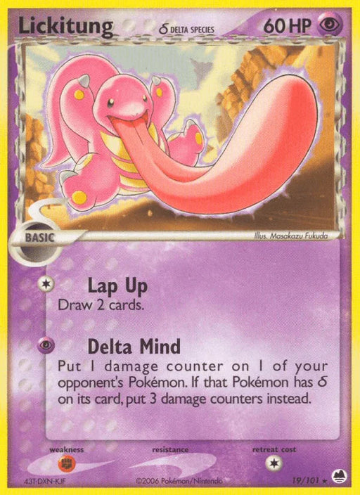 Lickitung (19/101) (Delta Species) [EX: Dragon Frontiers] - for just $1! 