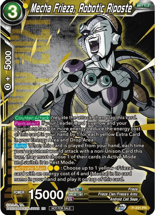 Mecha Frieza, Robotic Riposte (Gold Stamped) (P-331) [Tournament Promotion Cards] - for just $11.60! 