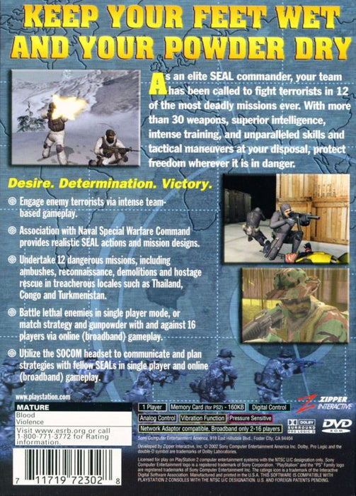 SOCOM: U.S. Navy Seals – PlayStation 2 (PS2) - for just $5.99! 