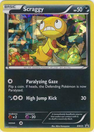 Scraggy (BW25) (Cracked Ice Holo) [Black & White: Black Star Promos] - for just $3.65! 