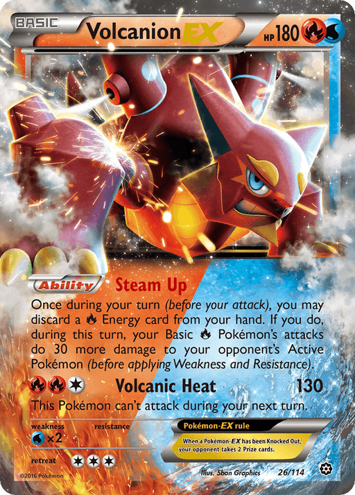 Volcanion EX (26/114) [XY: Steam Siege] - for just $0.95! 