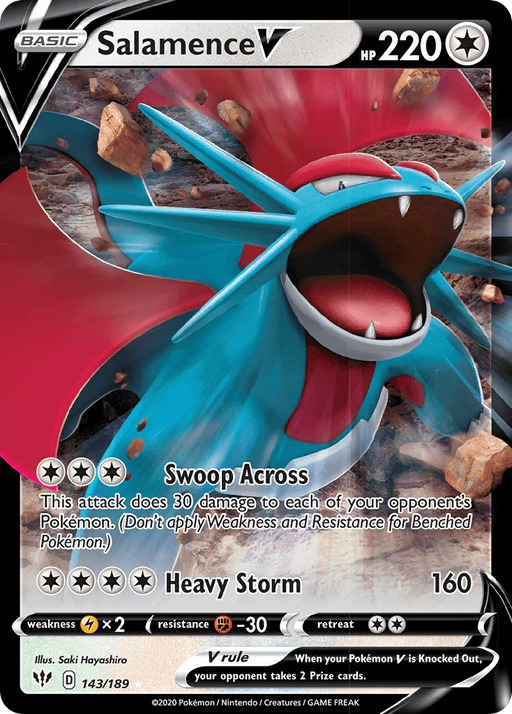 Salamence V (143/189) [Sword & Shield: Darkness Ablaze] - for just $0.40! 