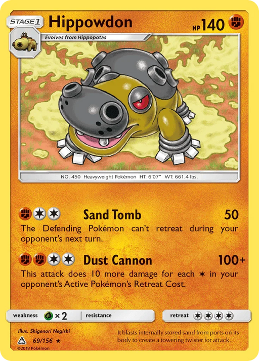 Hippowdon (69/156) [Sun & Moon: Ultra Prism] - for just $0.10! 
