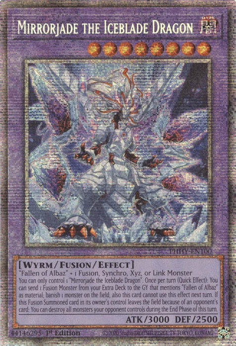 Mirrorjade the Iceblade Dragon [PHHY-EN100] Starlight Rare - for just $84.90! 