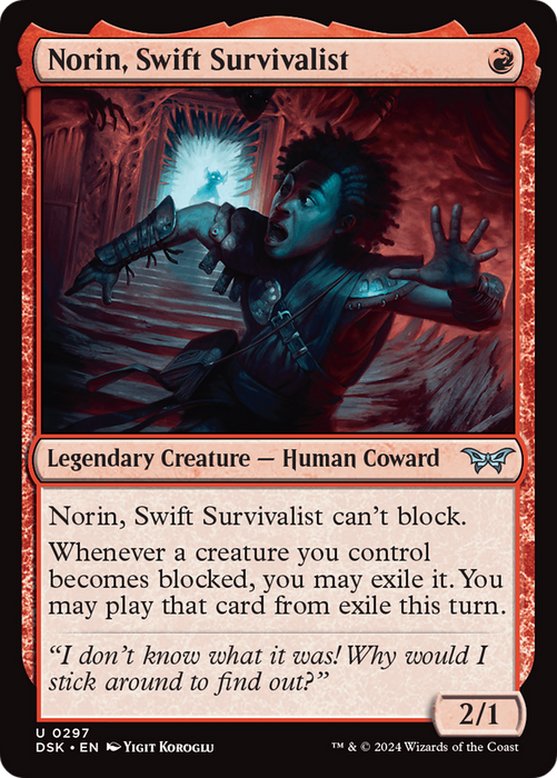 Norin, Swift Survivalist (DSK-297) - Duskmourn: House of Horror Foil - for just $0.04! 
