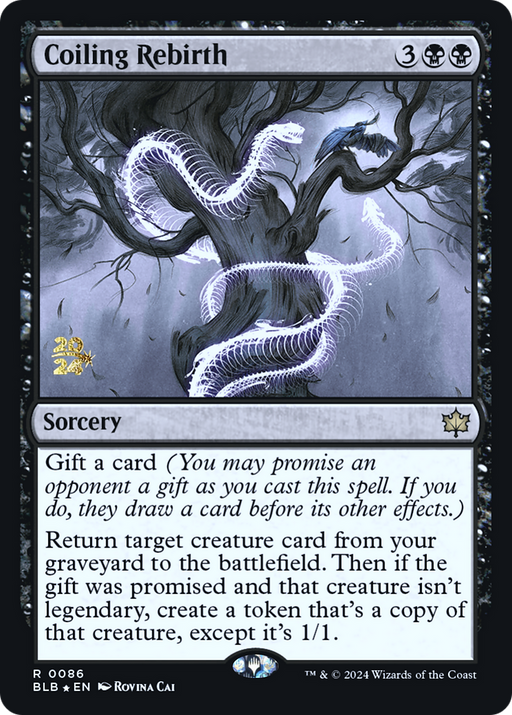 Coiling Rebirth (PRE-086) - Bloomburrow Promos Foil - for just $0.14! 
