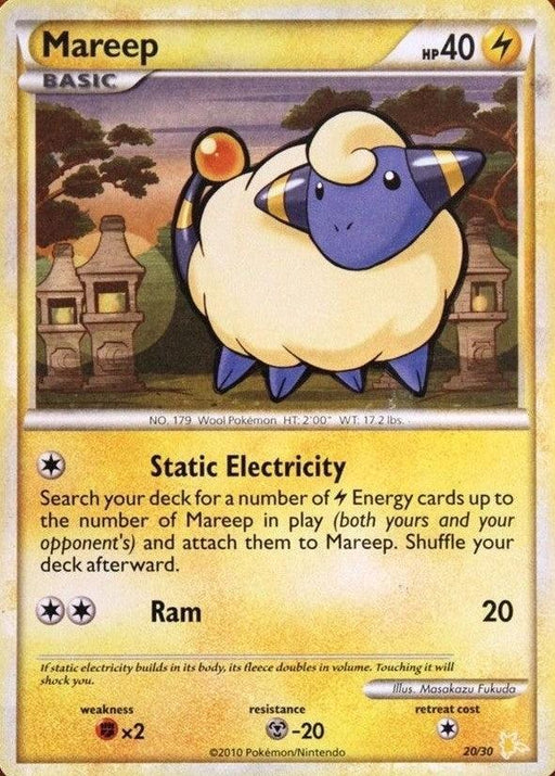 Mareep (20/30) [HeartGold & SoulSilver: Trainer Kit - Raichu] - for just $0.90! 