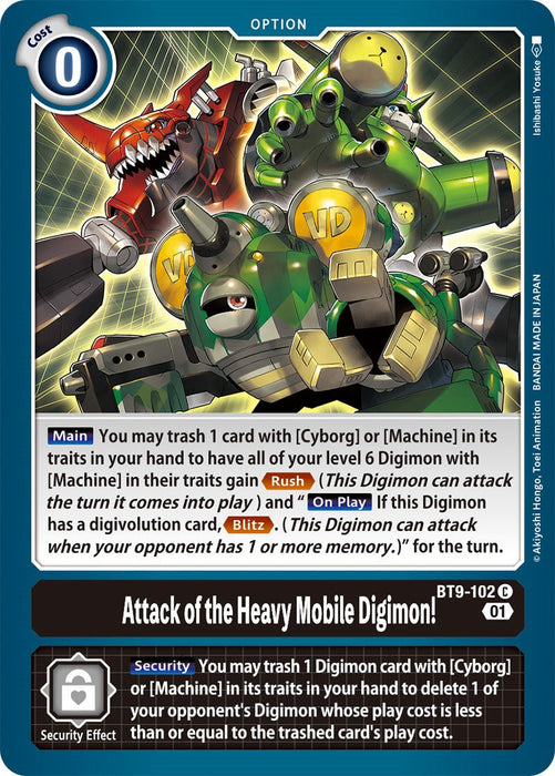 Attack of the Heavy Mobile Digimon! [BT9-102] [X Record] - Just $0.09! Shop now at Retro Gaming of Denver