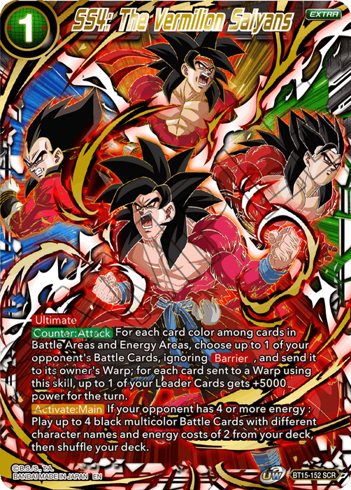 SS4: The Vermilion Saiyans (BT15-152) [Saiyan Showdown] - for just $36.80! 