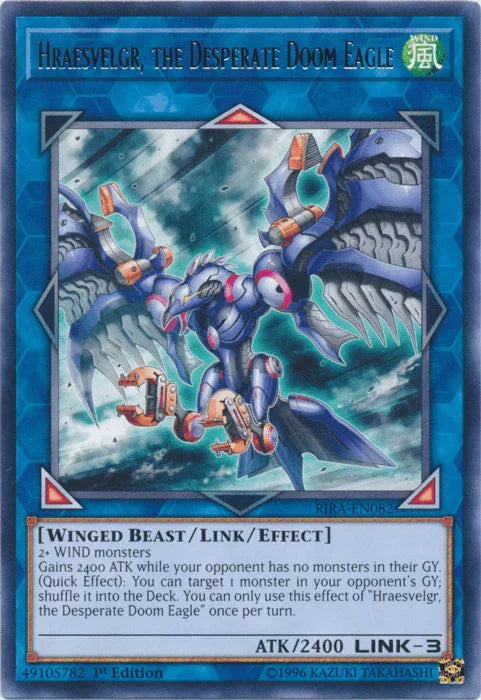 Hraesvelgr, the Desperate Doom Eagle [RIRA-EN082] Rare - for just $0.40! 
