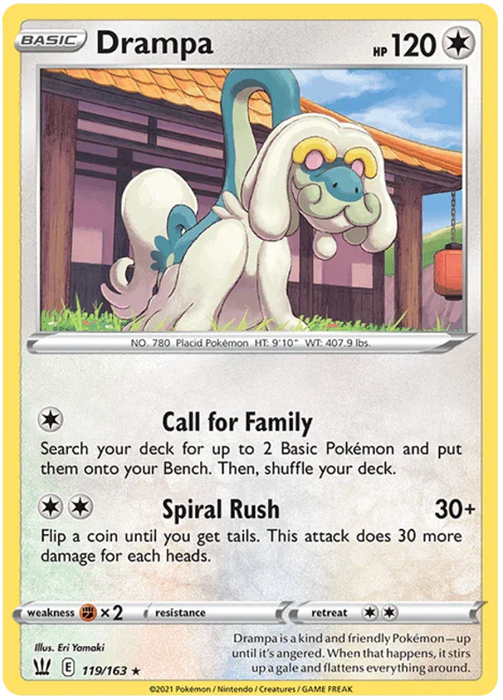 Drampa (119/163) [Sword & Shield: Battle Styles] - for just $0.10! 