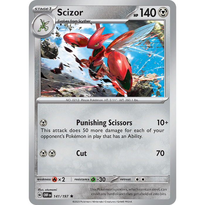 Scizor (141/197) [Scarlet & Violet: Obsidian Flames] - Just $0.05! Shop now at Retro Gaming of Denver