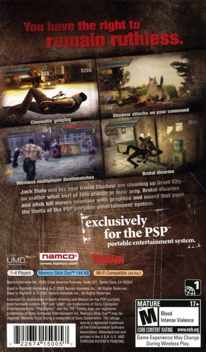 Dead to Rights Reckoning – PlayStation Portable (PSP) - for just $19.99! 