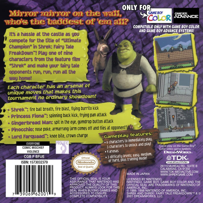 Shrek Fairy Tales Freakdown – Game Boy Color (GBC) - for just $5.99! 