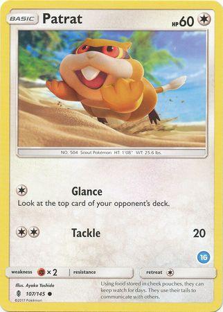 Patrat (107/145) (Deck Exclusive #16) [Sun & Moon: Trainer Kit - Alolan Ninetales] - for just $0.10! 