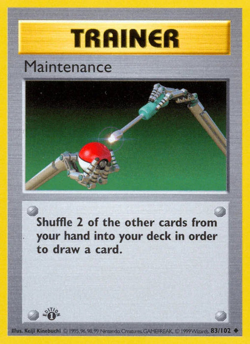 Maintenance (83/102) (Shadowless) [Base Set 1st Edition] - for just $2.50! 