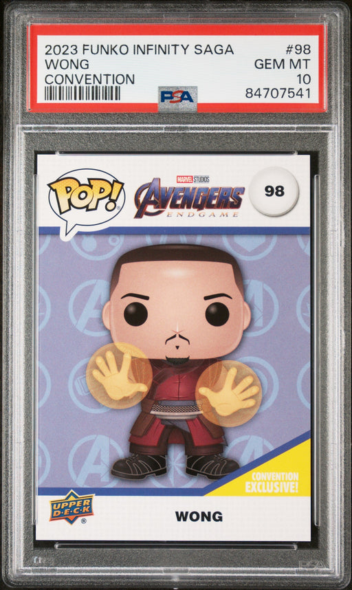 2023 UPPER DECK FUNKO POP MARVEL  WONG CONVENTION #98  PSA 10 - for just $59! 