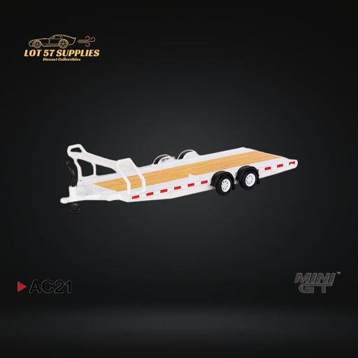 Mini-GT Car Hauler Trailer White #AC21 1:64 MGTAC21 - for just $17.99! 