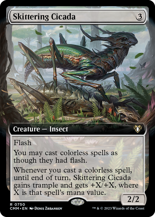 Skittering Cicada (Extended Art) [Commander Masters] - Just $1.20! Shop now at Retro Gaming of Denver