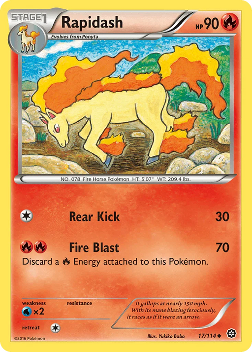 Rapidash (17/114) [XY: Steam Siege] - for just $0.10! 