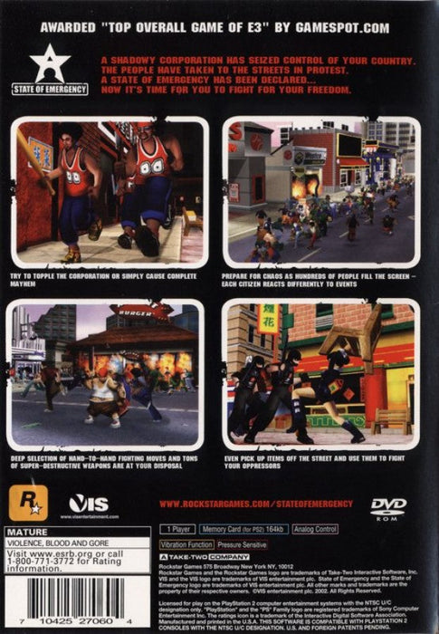 State of Emergency – PlayStation 2 (PS2) - for just $11.99! 