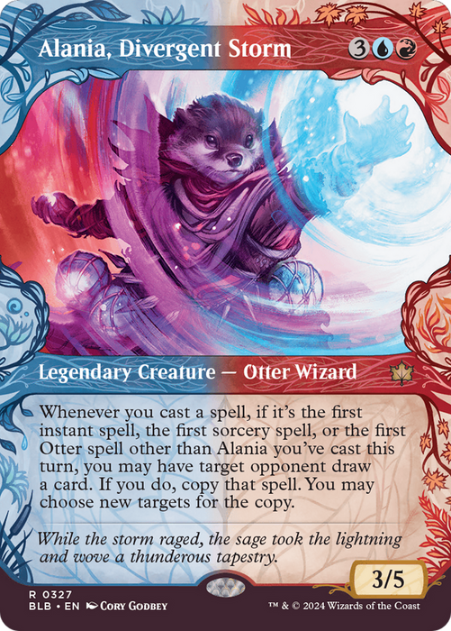 Alania, Divergent Storm (BLB-327) - Bloomburrow: (Showcase) (Borderless) - for just $0.26! 
