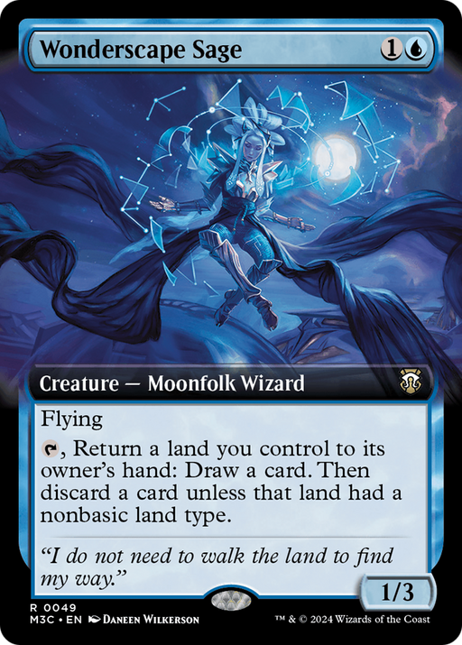 Wonderscape Sage (Extended Art) (Ripple Foil) [Modern Horizons 3 Commander] - Just $0.65! Shop now at Retro Gaming of Denver