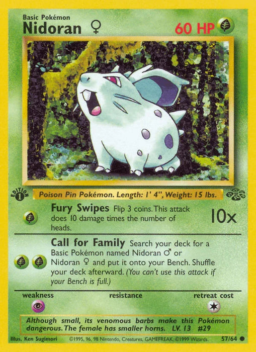 Nidoran (57/64) (Female) [Jungle 1st Edition] - for just $0.40! 