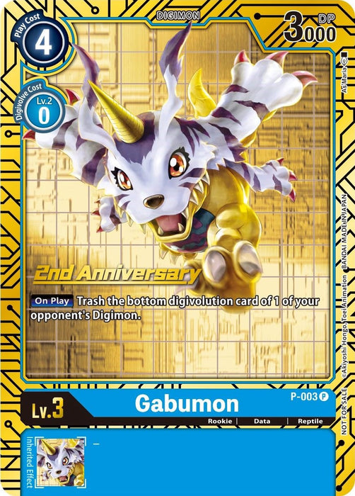 Gabumon [P-003] (2nd Anniversary Card Set) [Promotional Cards] - Just $0.20! Shop now at Retro Gaming of Denver